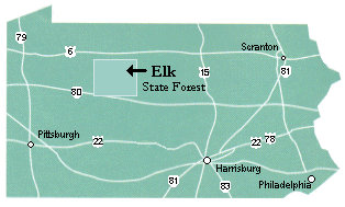 Click here to See a detail map (Pdf) of the Elk State Forest (Bucktail Path area only)